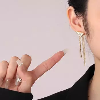 Серьги-кисточки от кутюр темперамент знаменитости качество мода циркон 925 серебряные игольчатые серьги-звезды