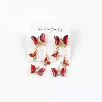 Серьги-кисточки с бабочками для женщин, Нежные танцующие бабочки, Легкая роскошь, Крутые и высококлассные модные ювелирные изделия в подарок