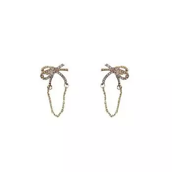 Серьги-кисточки с бантиками для женщин с серьгами Niche Design, новый тренд стиля на Новый год