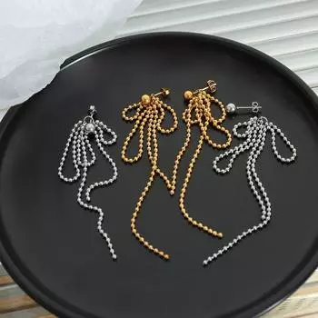 Серьги-кисточки с бусинами, шарм, новый геометрический капля, темперамент для женщин, подарок золотой