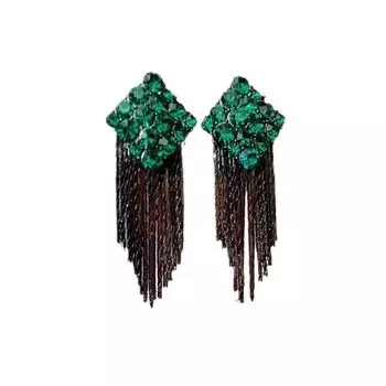Серьги-кисточки с подвесками, женская мода, зеленый акриловый комплект, женский аксессуар для ушей, подарочные украшения