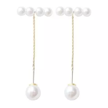 Серьги-кисточки с тонким лицом в корейском стиле с жемчугом и кисточками