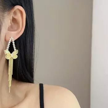 Серьги-кисточки в стиле ретро с бабочками, новая индивидуальность, преувеличенные изысканные уникальные серьги Джокера как