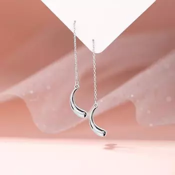 Серьги-кисточки в виде рыб, женские, минималистичные, нишевые, серьги Sense Metal Arc, серьги для поездок на работу