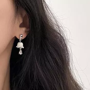 Серьги-кисточки White Lily Of The Valley, женские, нишевые, премиум, темпераментные, нежные, свежие, модные, универсальные серьги