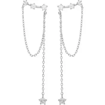 Серьги-кисточки женские длинные темпераментные простые индивидуальные прыгающие серьги интернет-знаменитости нишевый дизайн звездные серьги женские