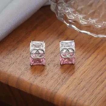 Серьги класса люкс из циркония, крупные брендовые, чувственные, стильные, знаменитые, темпераментные, модные, французские, универсальные, женские серьги 14k розовый