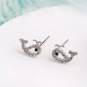 Серьги класса люкс из кита, полностью из циркония, серьги в японском и корейском стиле, женские серьги, серьги с бриллиантами Super Flash