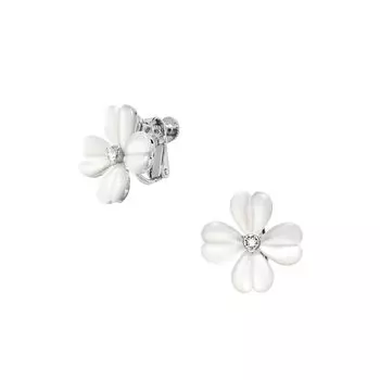 Серьги-клевер из ракушек VBME5067 MP [Vendome Boutique] белый