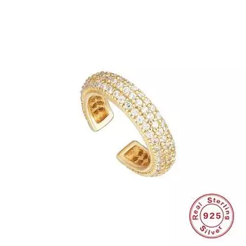 Серьги-клипсы Canner из стерлингового серебра 925 пробы с цирконом INS женские 1 шт. без пирсинга ювелирные изделия для ушей золотой