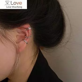 Серьги-клипсы для ушей в стиле ретро «Холодный ветер» из французского ретро-стиля, комбинированный набор из сережек-клипс «Маленькая фея» золотой