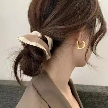 Серьги-клипсы из французского серебра 925 пробы с буквой D, простые серьги в холодном стиле 925