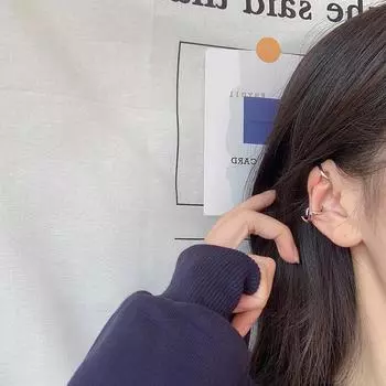 Серьги-клипсы из стерлингового серебра S925 без проколов ушей, женская простота, холодный ветреный темперамент, модный индивидуальный дизайн, высококачественные серьги Tide 925 silver