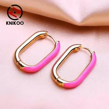 Серьги-клипсы KNIKOO для женщин, модные серьги, ювелирные изделия для подарков на свадьбу красный