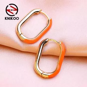 Серьги-клипсы KNIKOO для женщин, модные серьги, ювелирные изделия для подарков на свадьбу красный