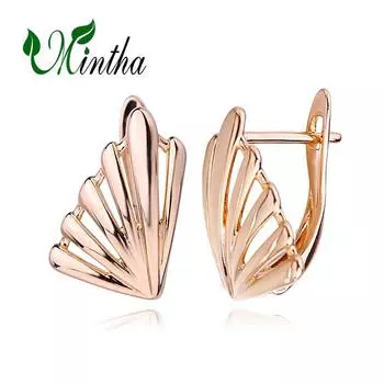 Серьги-клипсы MINTHA, модные модные украшения, серьги-гвоздики цвета розового золота с геометрическим рисунком для женщин A