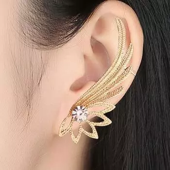 Серьги-клипсы, полые женские, гальваника Right золотистый