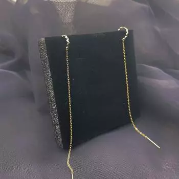 Серьги-клипсы с длинной кисточкой из стерлингового серебра 925 пробы для женщин, волнистые, универсальные, нишевые, дизайн 925