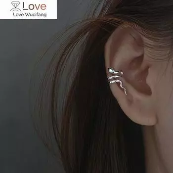 Серьги-клипсы в стиле панк-животных для женщин и мужчин, изысканные серьги-клипсы в виде змеи без отверстий