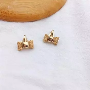 Серьги-клипсы в виде банта для женщин, простые серьги-клипсы без отверстий для ушей