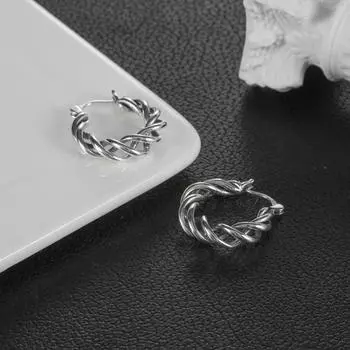 Серьги-клипсы женские из стерлингового серебра, модные, стиль Ins, особый интересный дизайн, улучшенные, S925, винтажные серьги-клипсы 925