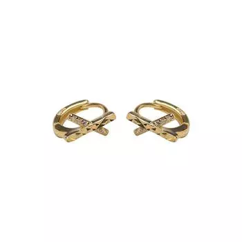 Серьги-кнопки Car Flower Cross Ear Button, стильные, простые, стильные, новый тренд