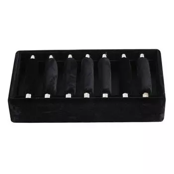 Серьги-кольца, бархатная шкатулка для украшений, большая емкость, витрина для колец, держатель для колец для женщин чёрный