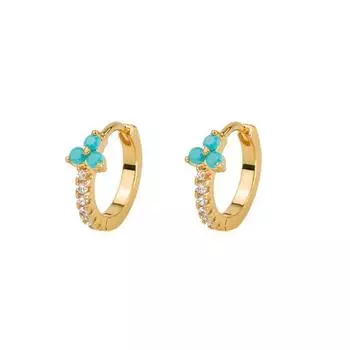 Серьги-кольца Canner из стерлингового серебра 925 пробы для женщин, позолоченные круглые/квадратные украшения с цирконом для пирсинга