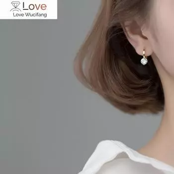 Серьги-кольца для женщин, крошечные серьги с бриллиантами, серьги-кольца для девочек, серьги из стерлингового серебра 925 пробы, подарок на вечеринку золотой