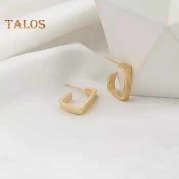 Серьги-кольца для женщин, золотые серьги-кольца Huggie, гипоаллергенные геометрические металлические серьги, ювелирные изделия, подарок золотистый