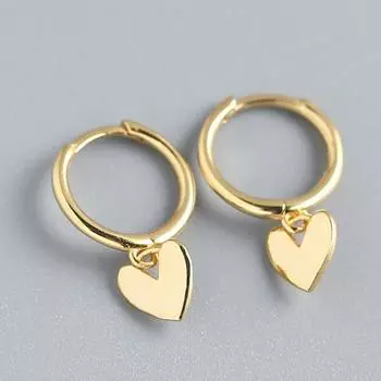 Серьги-кольца Foxanry LOVE Heart для женщин, пар, модные элегантные свадебные украшения для невесты, подарки золотой