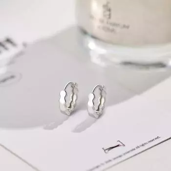 Серьги-кольца Honeycomb шестиугольные блестящие серьги-пуговицы темперамент повседневный женский стиль корейский стиль серьги холодный стиль