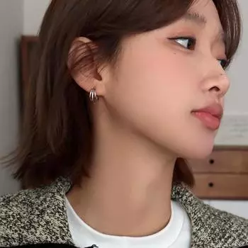 Серьги-кольца из серебра 925 пробы с иглами, изысканные серьги премиум-класса Cold Wind с тремя слоями, универсальные новые ювелирные изделия 925 silver needle