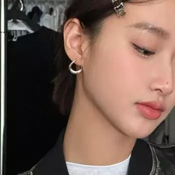 Серьги-кольца из серебра 925 пробы с витыми простыми кольцами, женские легкие, роскошные, изысканные, нишевые, толстые, геометрический дизайн, холодные серьги 925 silver needles