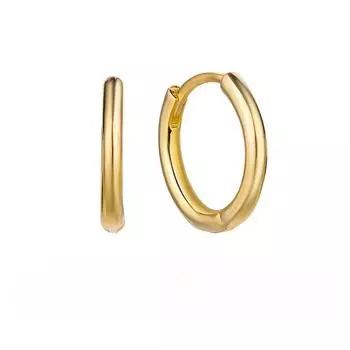 Серьги-кольца из серебра 925 пробы, простые круглые серьги-пряжки из золота 18 карат, простые, индивидуальные, в стиле хип-хоп, изысканные серьги 925 Silver