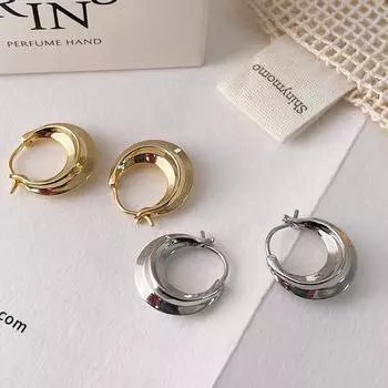 Серьги-кольца из серебра 925 пробы, женские ретро-серьги высокого класса, изысканные, нишевые, холодные, новые украшения для ушей 925 silver needle