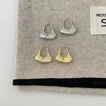 Серьги-кольца из серебра 925 пробы, женские модные серьги с гинкго билоба, простые и нежные серьги в корейском стиле 925 silver needle