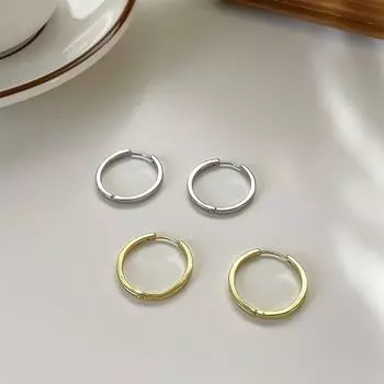 Серьги-кольца из серебра 925 пробы с иглами, легкие, роскошные, модные, темпераментные, простые и изысканные, универсальные, осенние и зимние украшения для ушей 925 silver needle