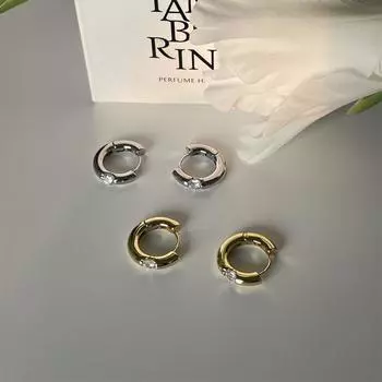 Серьги-кольца из серебра 925 пробы с иглами, женские изысканные универсальные серьги с цирконием, премиальный темперамент, новые летние серьги 925 silver needle