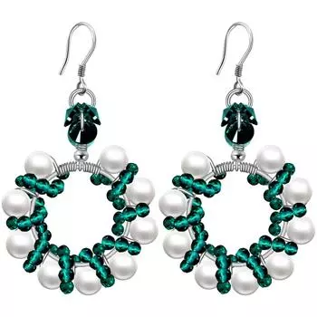 Серьги-кольца из стерлингового серебра 925 пробы с пресноводным жемчугом, круглые нежные креативные дизайны, элегантные ювелирные изделия