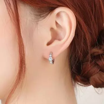 Серьги-кольца из стерлингового серебра 925 пробы с кристаллами для женщин, изготовление ювелирных изделий, подарок на свадьбу, помолвку