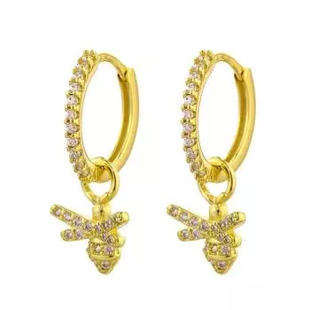 Серьги-кольца из стерлингового серебра 925 пробы с животными для женщин, милые серьги-кольца в виде бабочек, лошадей, пчел, морских звезд, ювелирные изделия в подарок