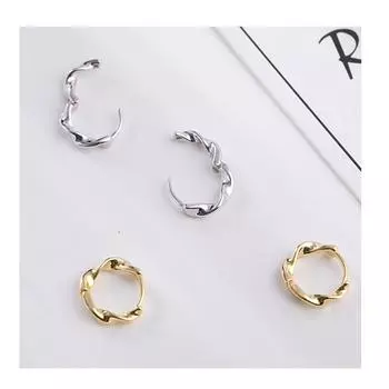 Серьги-кольца из стерлингового серебра 925 пробы, женские ювелирные изделия в подарок с темпераментом розового золота