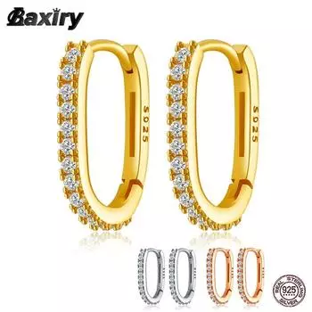 Серьги-кольца из стерлингового серебра 925 пробы для женщин, роскошные, изящные, маленькие, дизайнерские, оригинальные, модные, ювелирные изделия, подарки