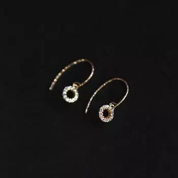 Серьги-кольца из стерлингового серебра 925 пробы, украшенные цирконами, минималистский дизайн, изящные серьги в стиле латте-арт, подходящие друг другу 925