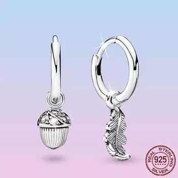 Серьги-кольца из стерлингового серебра 925 пробы в Корейском стиле, круглые серьги-кольца для женщин, модные серебряные серьги-кольца 925 пробы, ювелирные изделия brincos