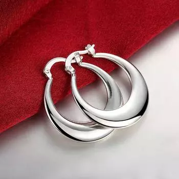 Серьги-кольца Moon Hoop из стерлингового серебра 925 пробы