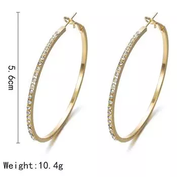 Серьги-кольца с бриллиантами и круглыми гранями для женщин, женские украшения для ушей 2021 года, женские серьги as the picture