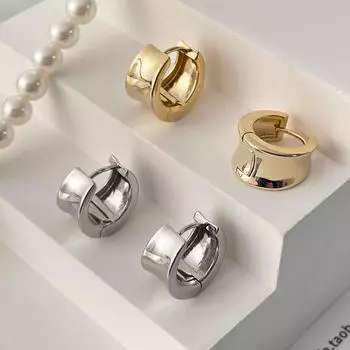 Серьги-кольца с иглами из серебра 925 пробы, уникальные серьги в стиле депрессии, новые серьги Niche Premium Cold Wind 925 silver needle