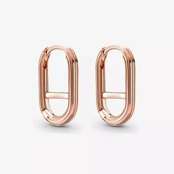 Серьги-кольца с покрытием из розового золота подходят только для модных ювелирных украшений Me для женщин